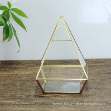 Pentahedron Pyramid Shape Glass Terrarium Decor